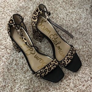 Sam Edelman Cheetah print block heels